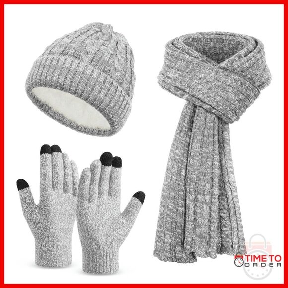 Warm Winter Set - Beanie, Touchscreen Gloves & Long Scarf main image 4